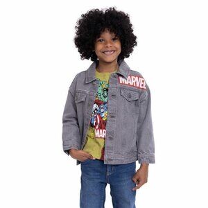 New! Marvel Character Kids' Boys Denim Jacket and T-Shirt Set Select Size 5 NWT!